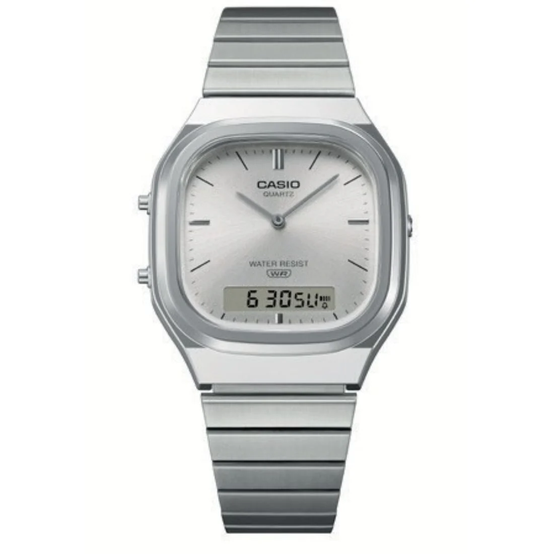 Casio vintage AQ-240E-7AEF quadrante silver sunray