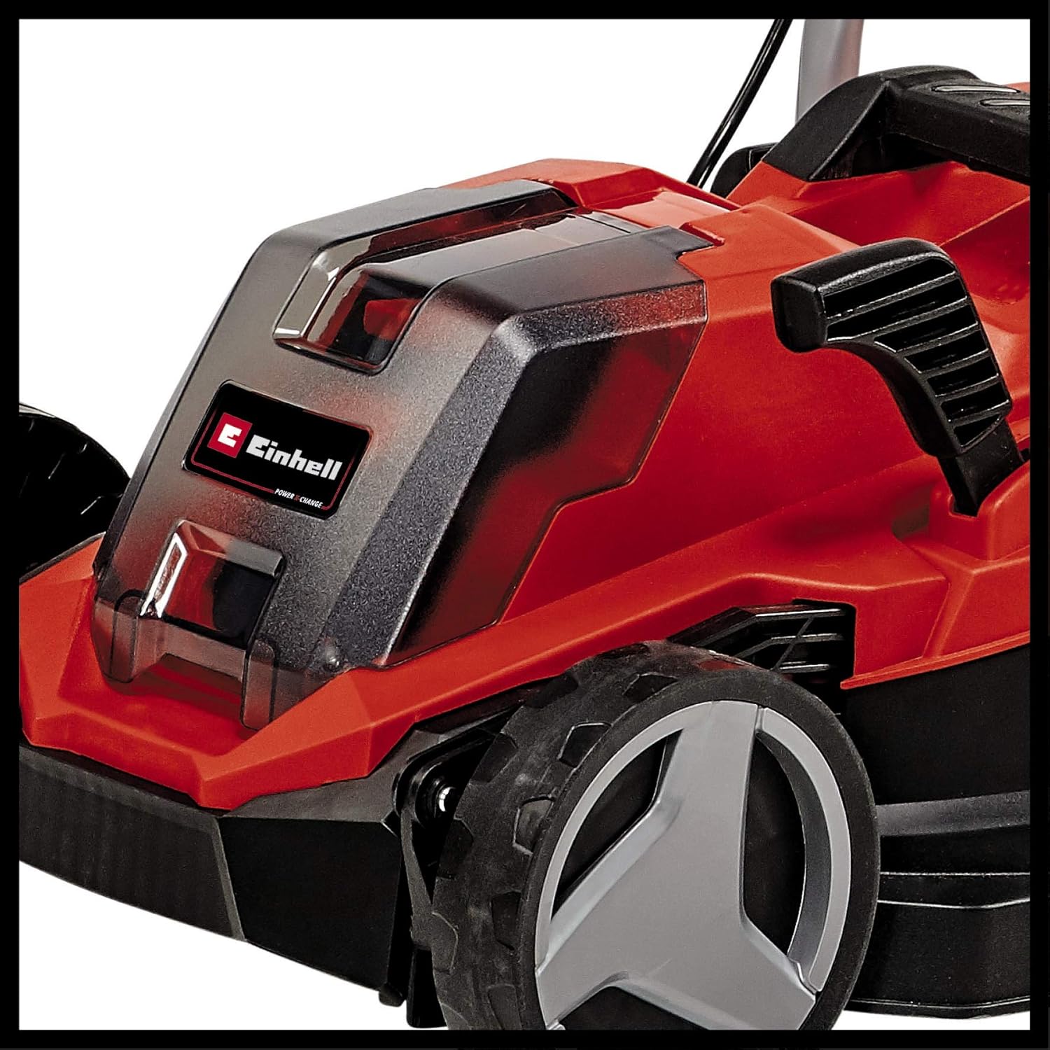 Einhell Akku-Rasenmher GE-CM 18/33 Li-Solo Power X-Change (18 V, 33 cm Schnittbreite, bis 200 m, Brushless, 30L Grasfangkorb, 25-65 mm Schnitthhe, ohne Akku)