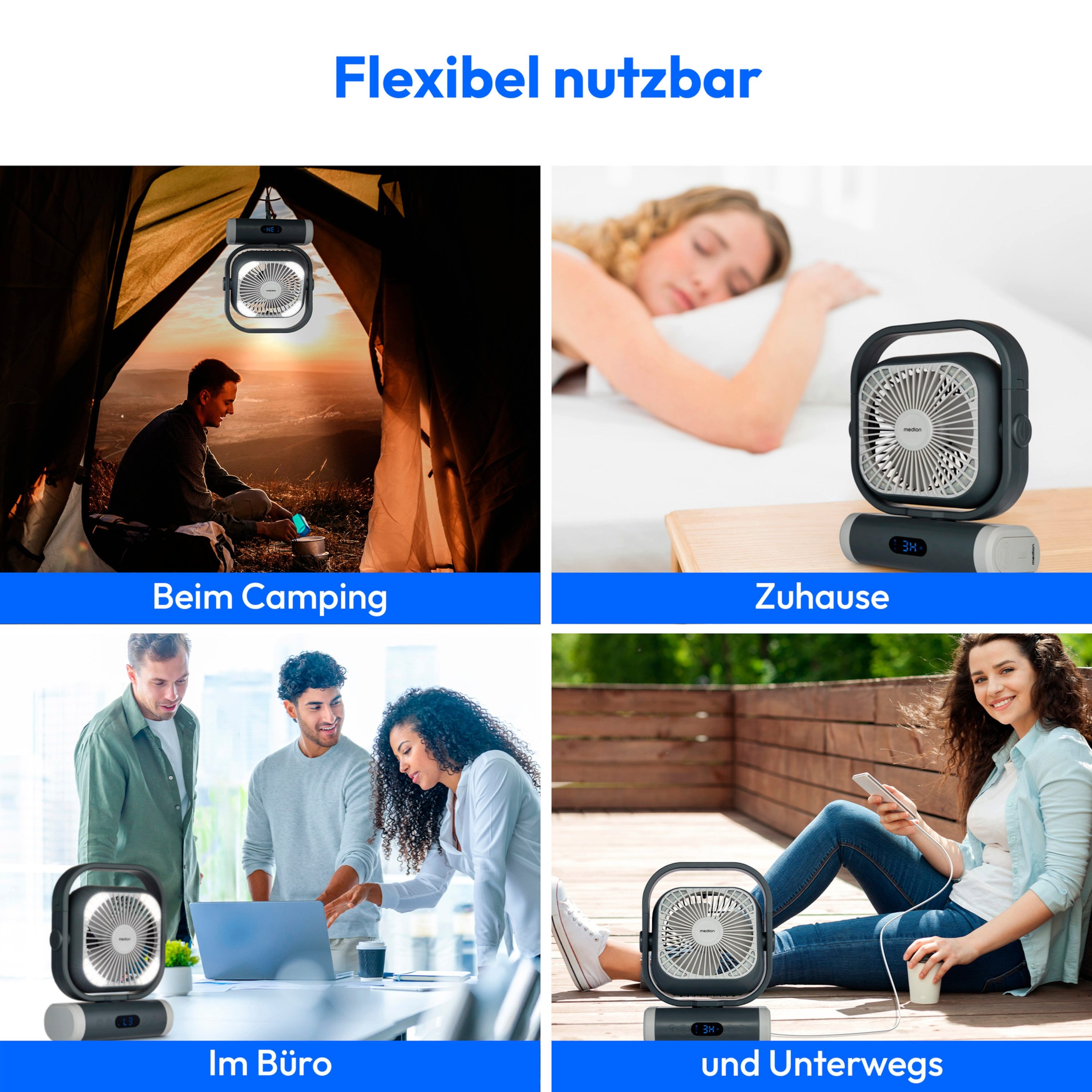 Akku-Ventilator MEDION LIFE Camping Ventilator E10 TF