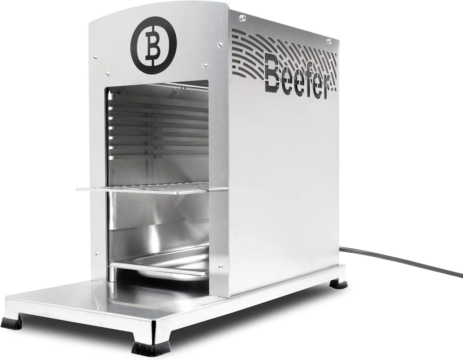 E-Beefer Pro, 800 °C in unter 5 Min, 2,6 kW, Elektrischer Oberhitzegrill, GS-zertifiziert nach DIN EN 60335, Kein Gas, Handwarme Außenflächen
