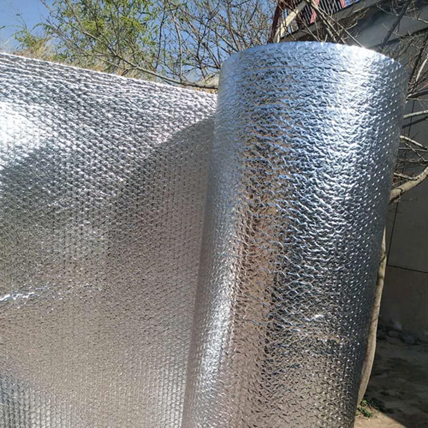 Luftpolsterfolie zur Isolierung, Reflektierende Isolierung Strahlungsbarriere for Dachboden mehrere Größen(10mm(thk),1 * 6M(6m²))
