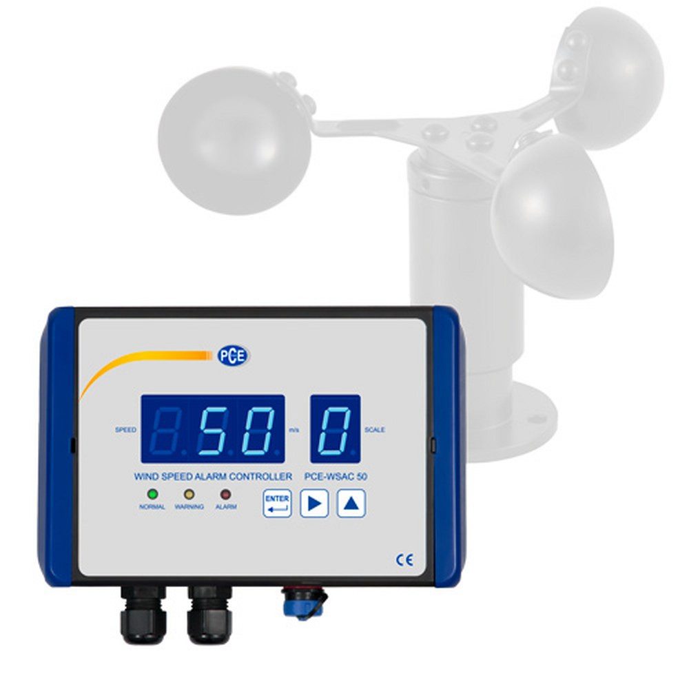 Wetterstation Anemometer / Windwarngerät PCE-WSAC 50-111, Voralarm und Alarm