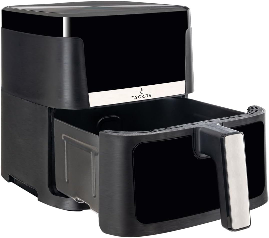 Friggitrice Ad Aria Calda XL Da 7 Litri Con Display Digitale Touch, Finestra Di Controllo In Vetro, Sistema A Riscaldamento Rapido, 12 Programmi Di Cottura, Timer E Potenza 1800 W