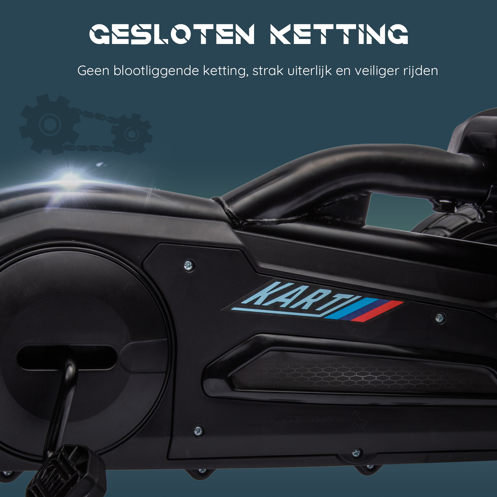 Go-Kart Kinderrijtuig met Verstelbare Zitting, Trapvoertuig, Trapauto met Handrem, 3-8 Jaar, Buiten, Zwart