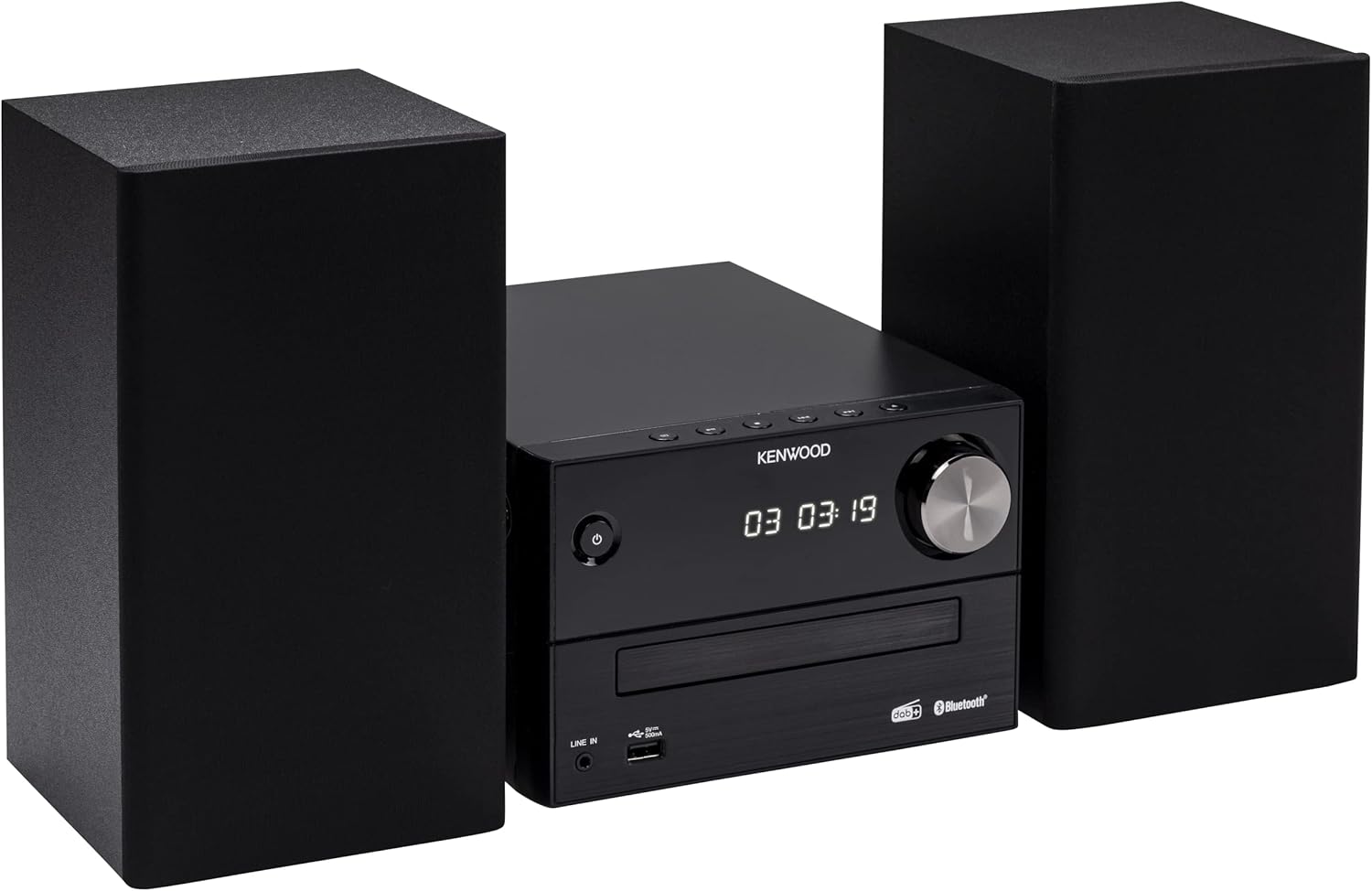 KENWOOD, M-420DAB Stereo HiFi System with DAB+ and FM Tuner with RDS, Bluetooth for Audio-Streaming V5.0 (A2DP), CD Player and MP3 Playback (Including Shuffle/Repeat Functions), Black