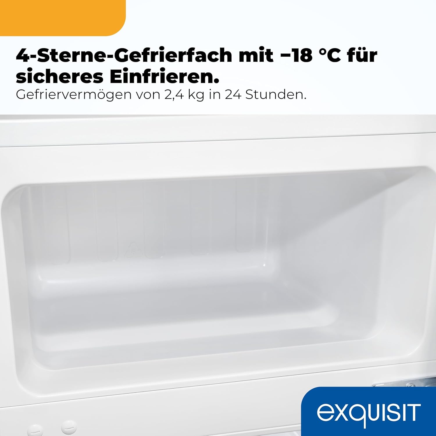 Exquisit Kühl-Gefrierkombination | 85 l Nutzinhalt, Energieklasse E, 40 dB(A) | kompakte Bauform, 4-Sterne-Gefrierfach, LED-Beleuchtung, elektronische Temperaturregelung | KGC590-30-E-040E schwarz