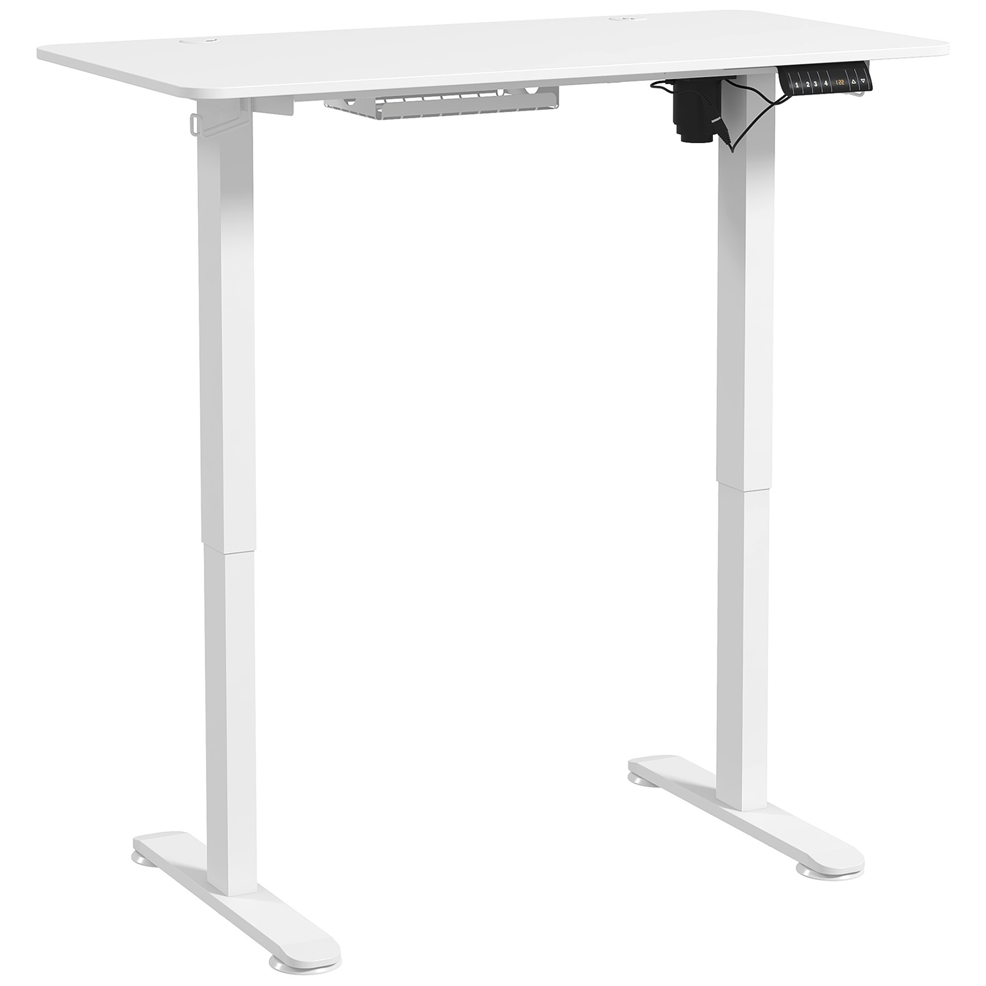 Vinsetto Stehschreibtisch, höhenverstellbar, 120x60x72-116cm, Weiß
