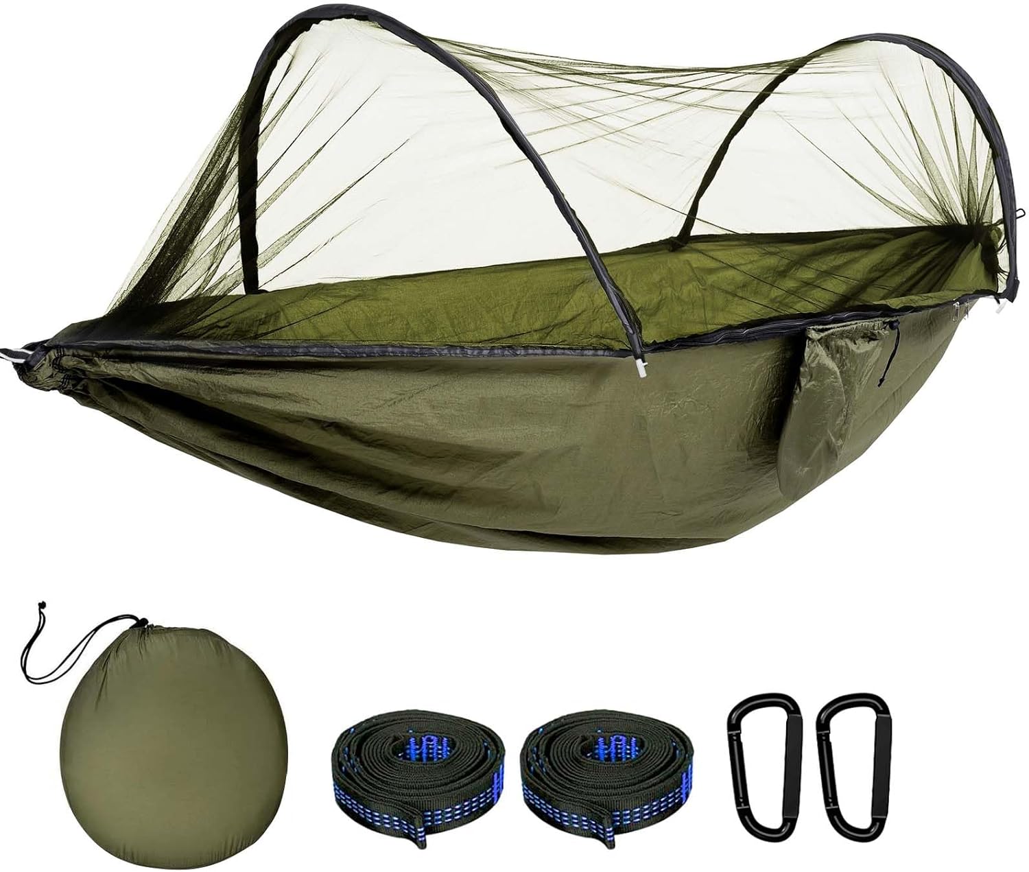 GLOSKIN Amaca Campeggio, Amaca da Viaggio Ultraleggera 270×140 cm,Amaca da Giardino, Amaca Robusta e Durevole con Custodia, Adatta per Giardino, Campeggio, Balcone, Cortile, Spiaggia