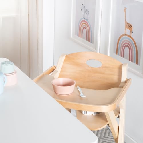 roba Seggiolone per Bambini e Neonati Fold Up Smart   Chiudibile e Poco Ingombrante   Vassoio per Mangiare   con Cinghie Regolabili e Anti ribaltamento   dalla Nascita ai 6 Mesi   Legno Naturale : Prima infanzia