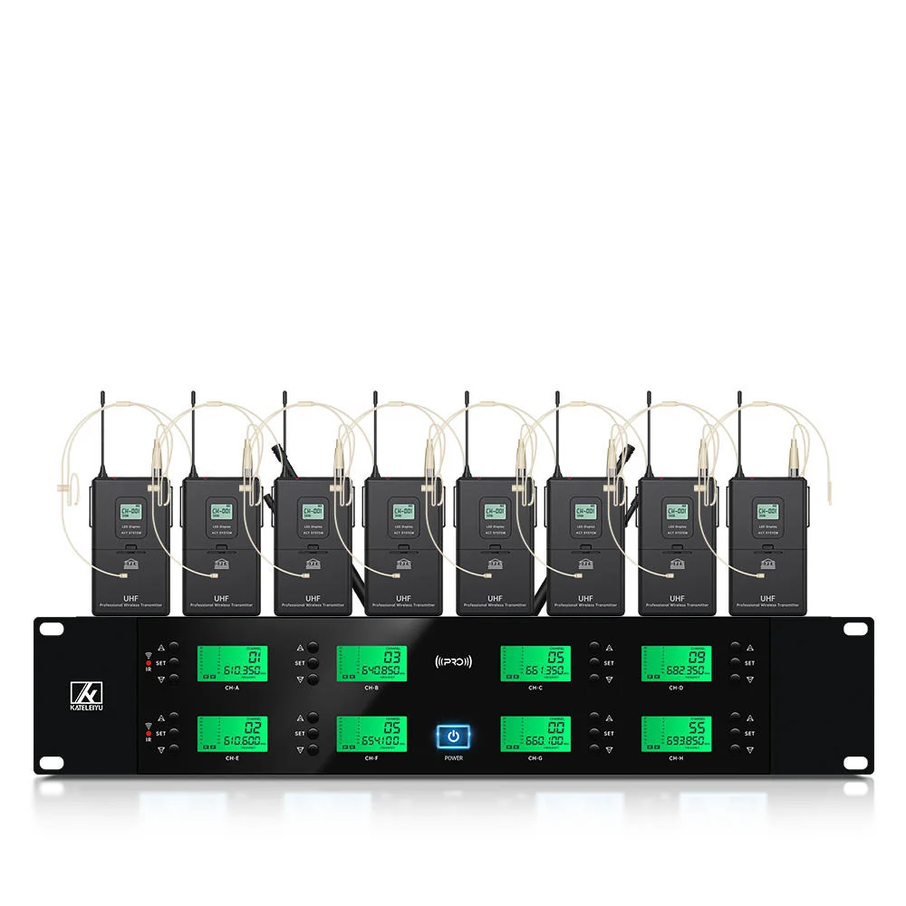 ERZHEN UHF 8-Channel Handheld Wireless Microphone System For Stage Bands #A8000