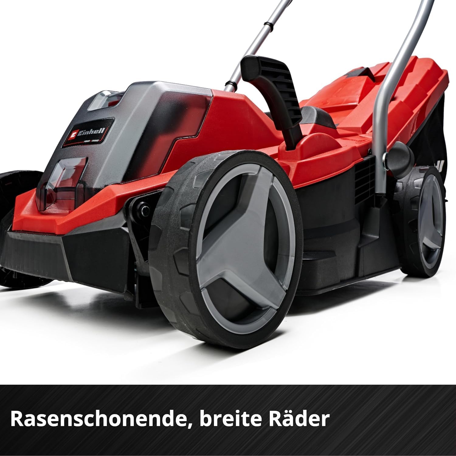 Einhell Akku-Rasenmher GE-CM 18/33 Li-Solo Power X-Change (18 V, 33 cm Schnittbreite, bis 200 m, Brushless, 30L Grasfangkorb, 25-65 mm Schnitthhe, ohne Akku)
