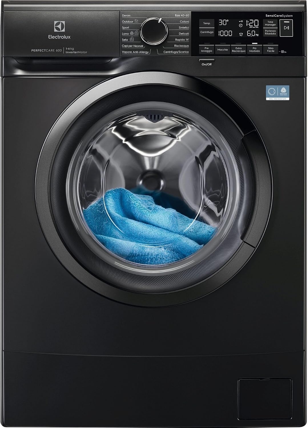 Electrolux Lavatrice Slim EW6S326ABL Carica Frontale, 6 kg, Classe A, 1200 giri, Tecnologia SensiCare, Programmi Rapidi, Display LED, Design Compatto, Bianco