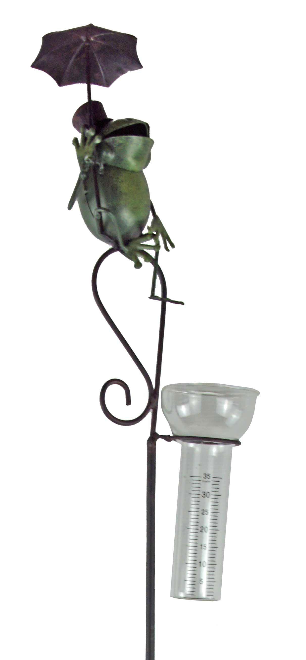 Regenmesser Regenmesser Frosch mit Schirm