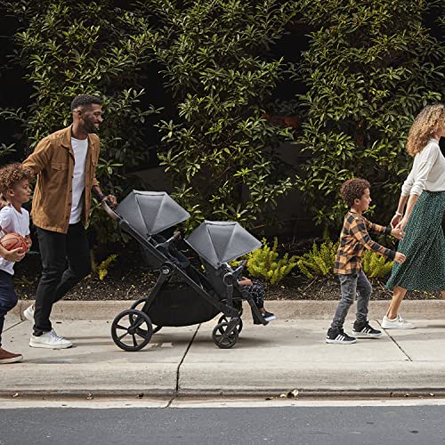 Baby Jogger City Select 2   Passeggino, navicella e protezione dalle intemperie, leggero e compatto, convertibile da singolo a doppio, ardesia radiante : Prima infanzia