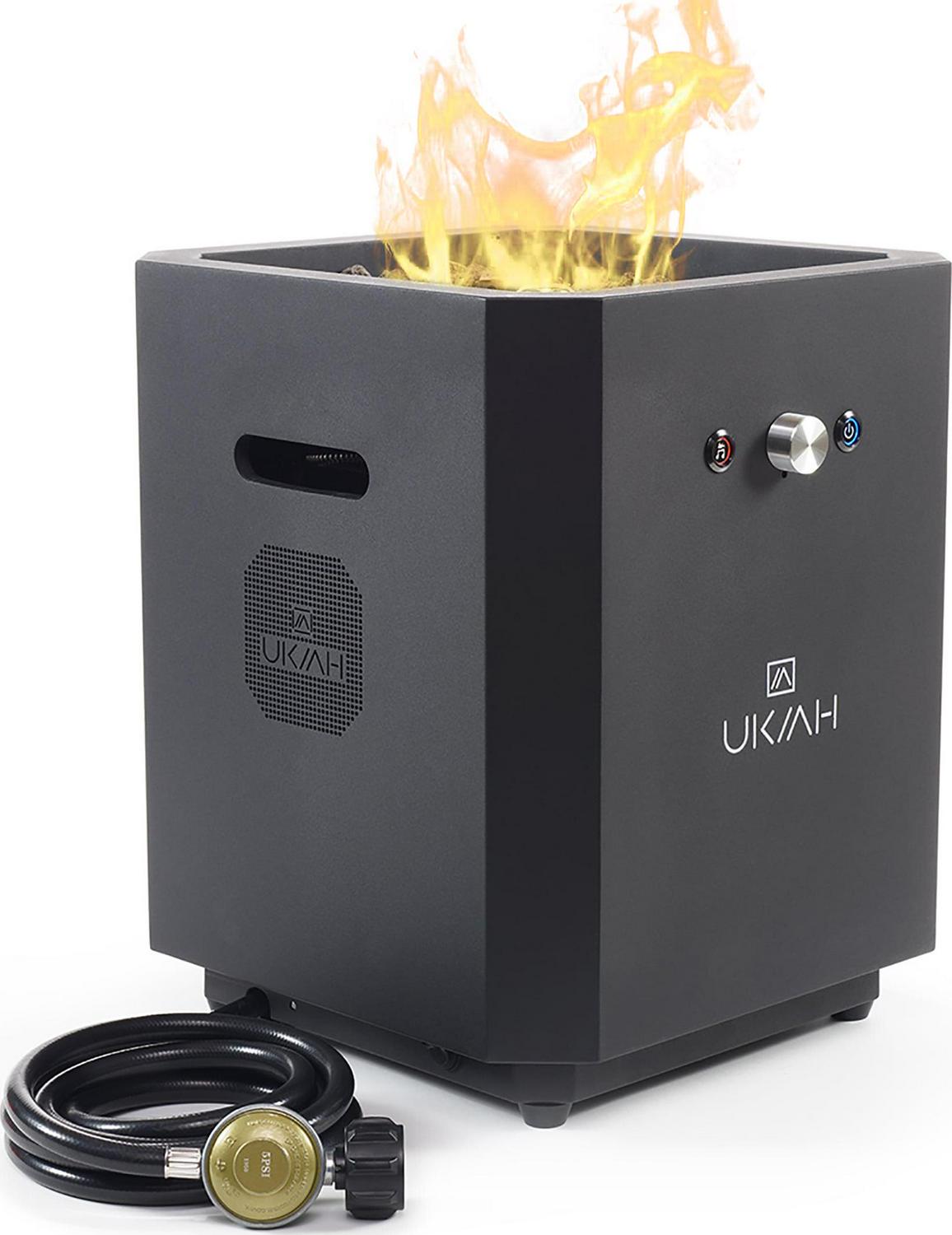 Ukiah Note Portable Propane Fire Pit with Beat to Music Tech & Bluetooth Audio System