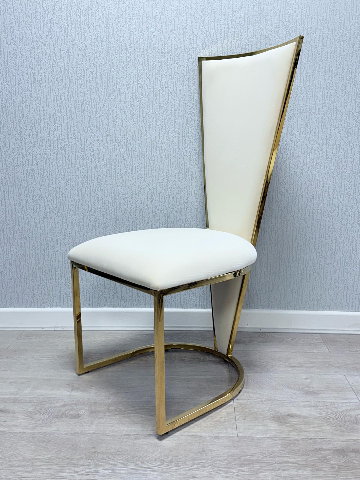Rose Cream and Gold Dining Chairs