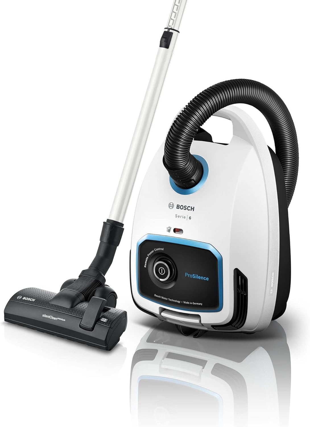 Bosch Elettrodomestici BGB6SIL1, Aspirapolvere, Bianco, 700 W, 4 Litri, 66 decibeles