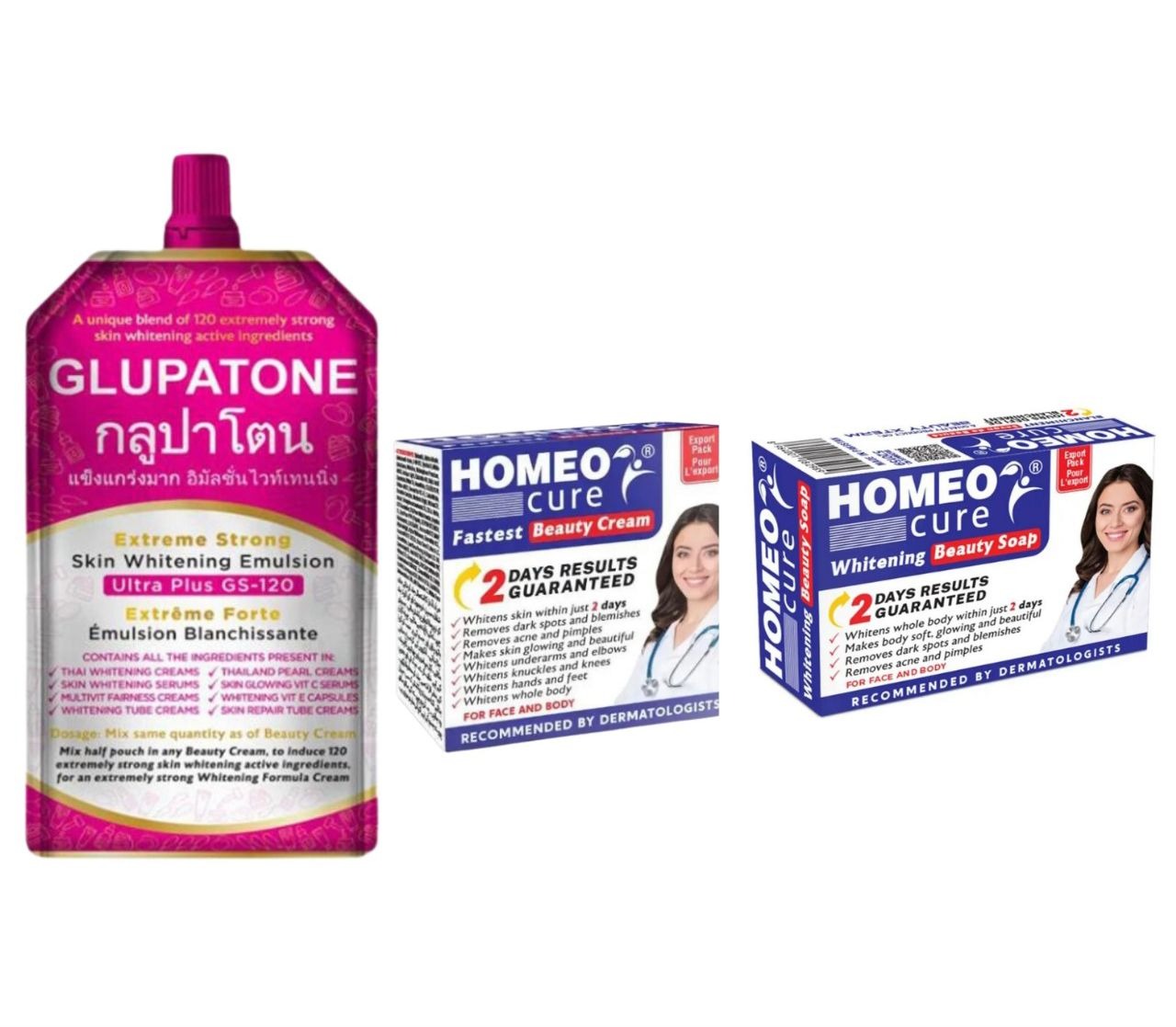 Glupatone + Homeo Cure Cream + Soap