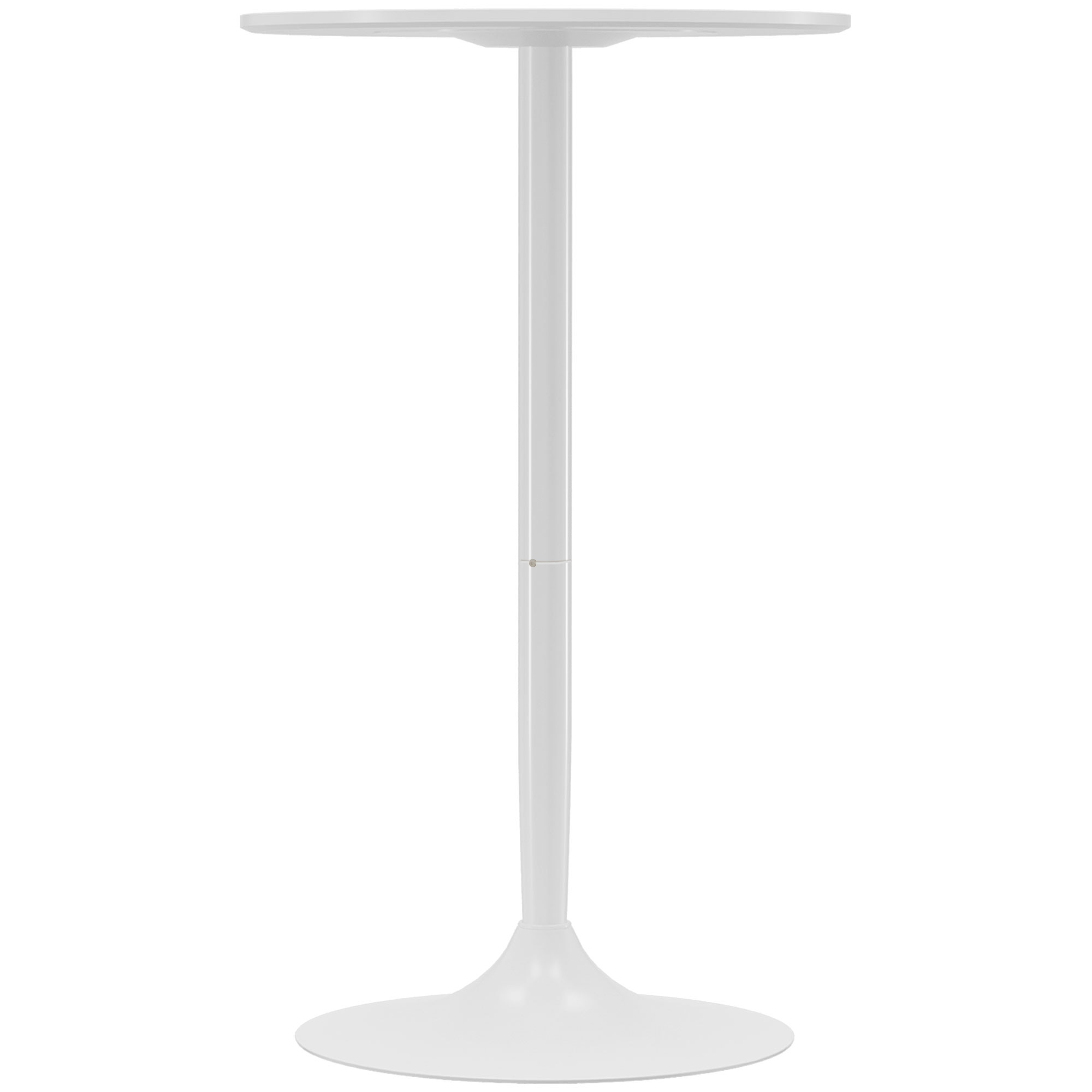 HOMCOM Bartisch Stehtisch, Tisch für 2 Personen, 60 x 60 x 102 cm, Weiß