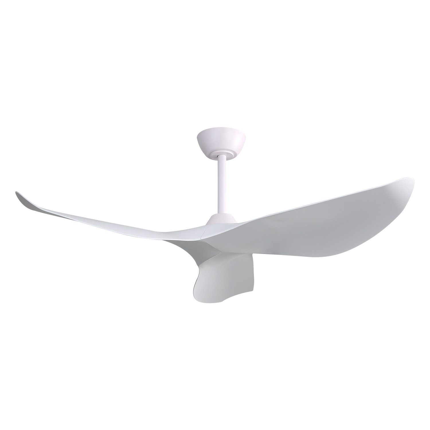 Deckenventilator ohne Licht, 52 Zoll (132cm) Leiser DC-Motor, Fernbedienung