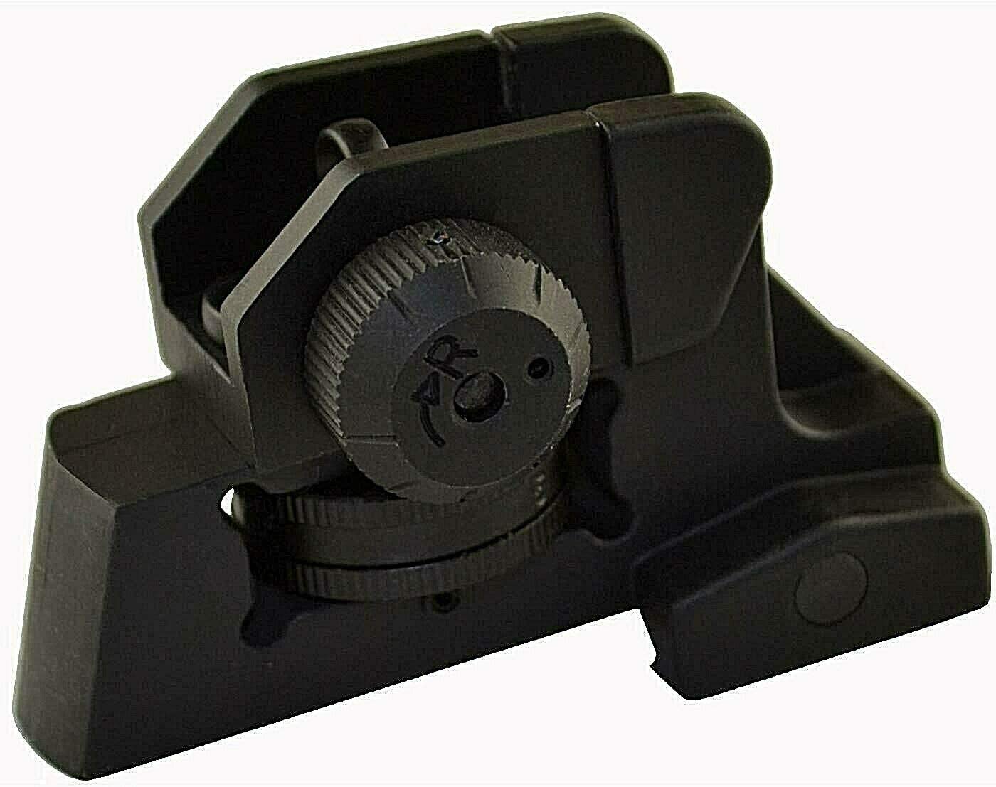 Iron Sights Rear & Low Profile Same Plain Front Sight for Flat Top Rails