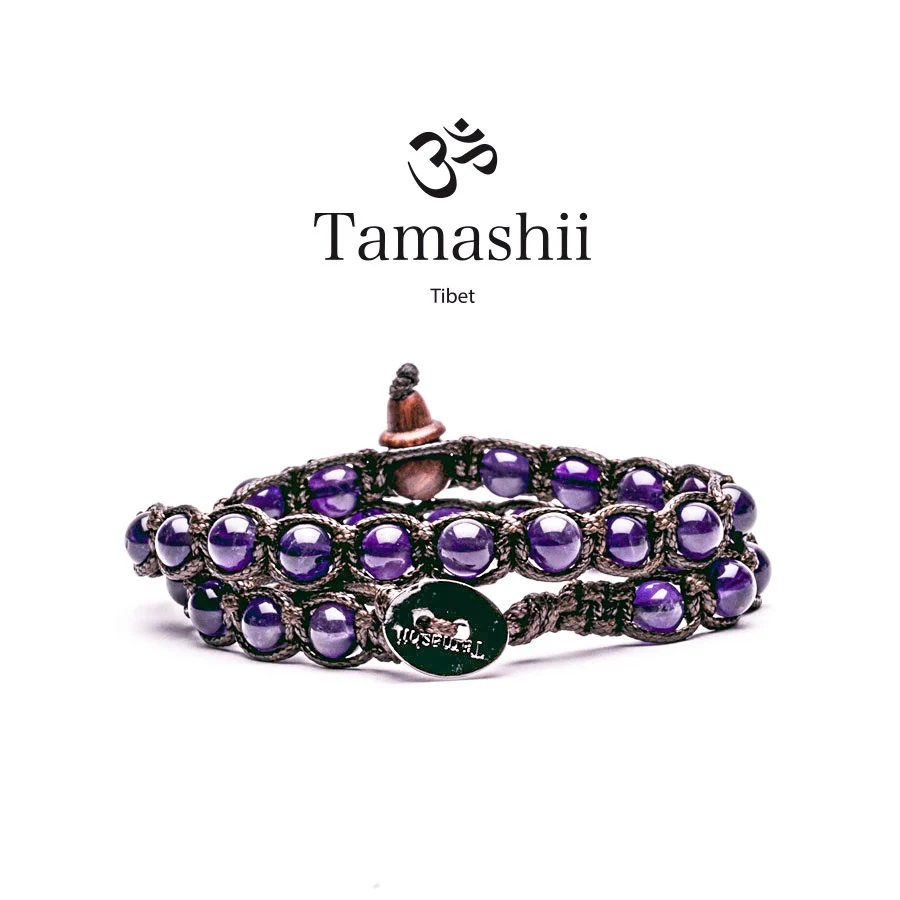 Bracciale Tamashii BHS600-8 a due giri in ametista