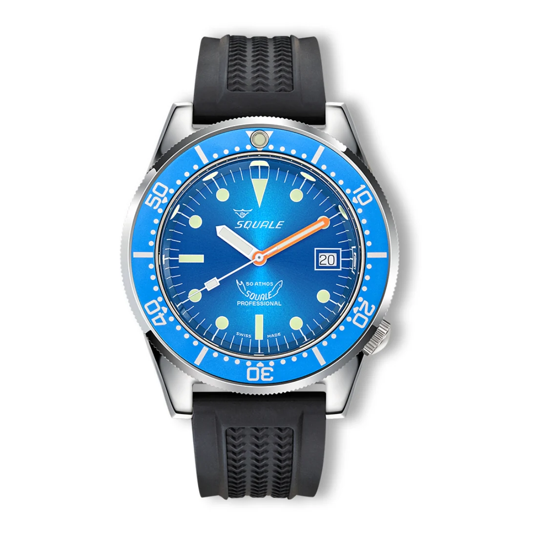 Orologio Squale 1521 blu ocean cassa lucida gomma 1521OCN.VO