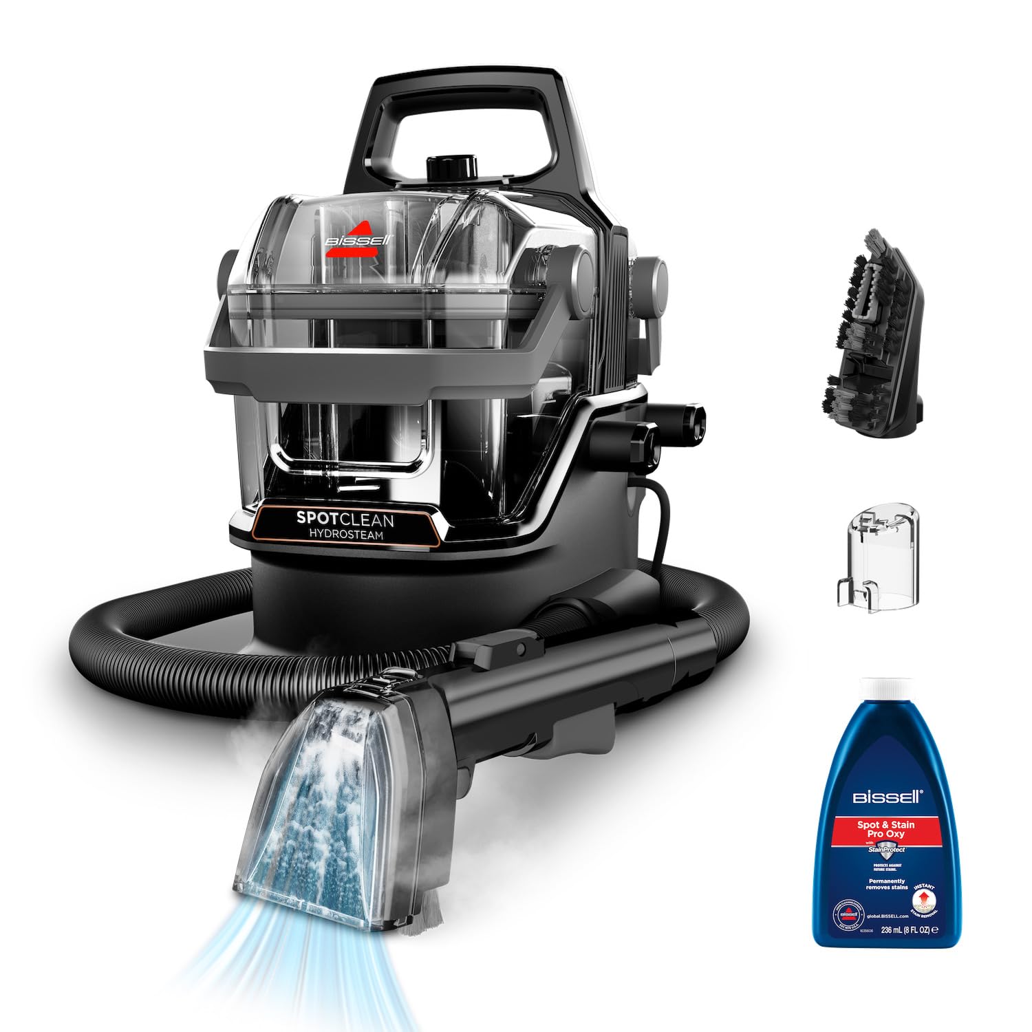 BISSELL SpotClean HydroSteam Teppichreiniger und Dampfreiniger 1000W 3689N tragbar für Polster Auto