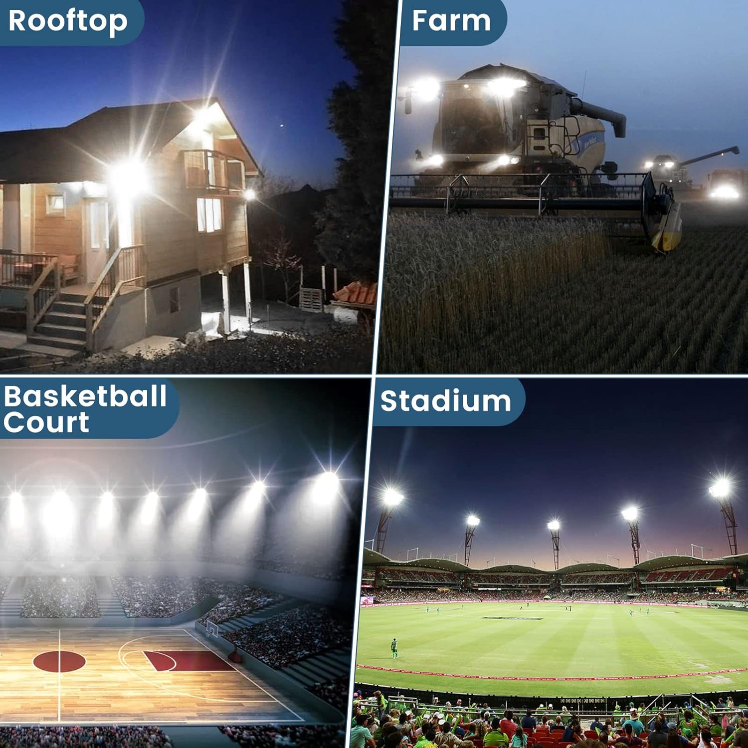 YIQIBRO LED Strahler Außen 400W 2 Stück, 40000LM Superhell Fluter Außen, Aussenstrahler Wasserdicht IP67, 6500K Außenstrahler LED Scheinwerfe