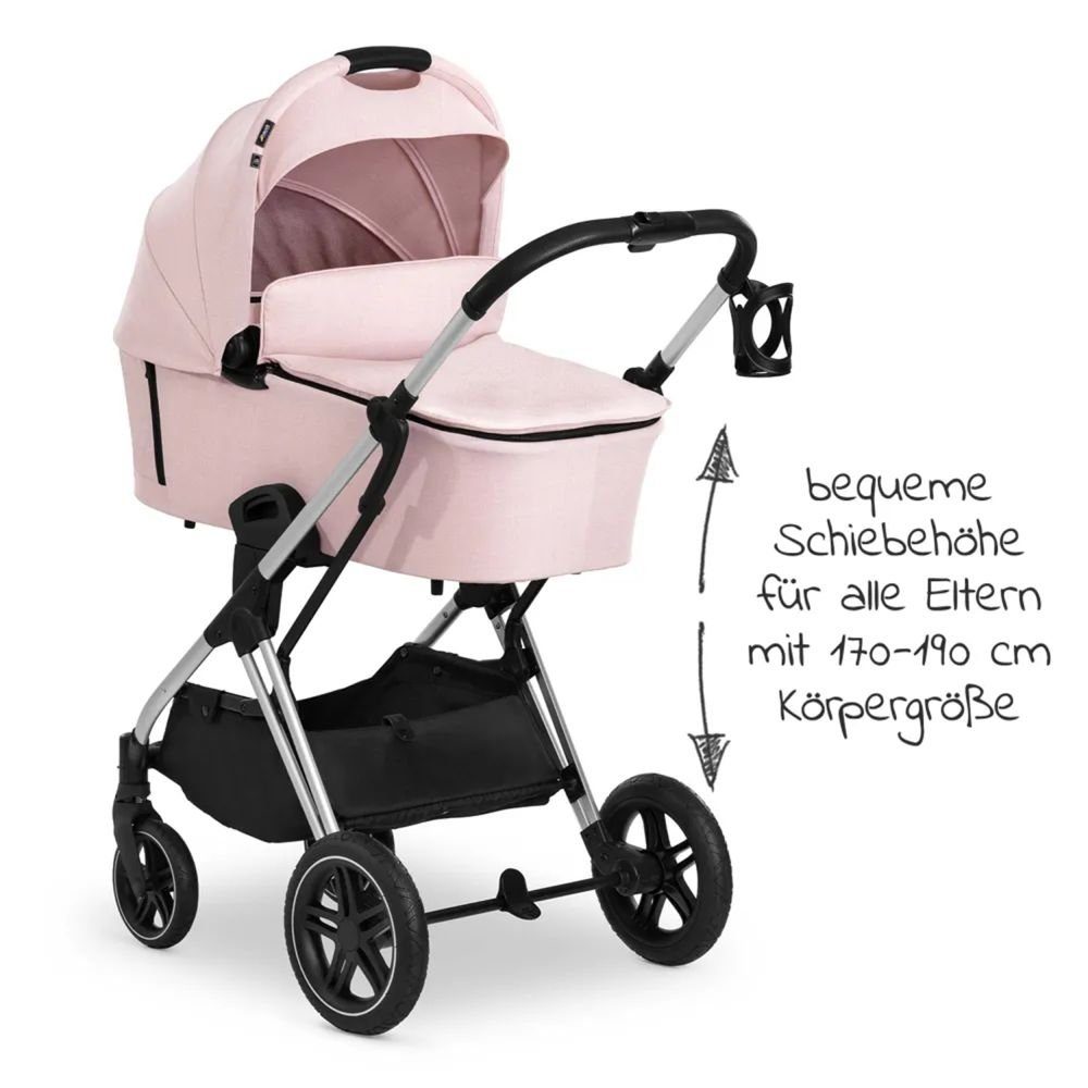 Kombi-Kinderwagen Vision X Duoset Silver - Melange Rose