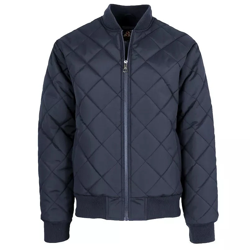 12 Pack Men's Padded Quilted Bomber Jacket �C Navy