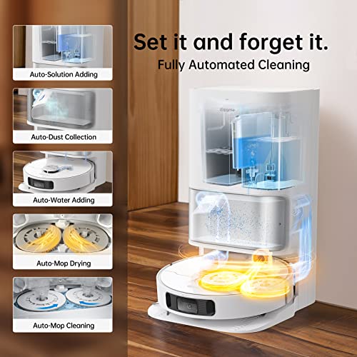 dreame L10s Ultra Robot Vacuum and Mop Combo, Auto Mop Cleaning and Drying, Self Refilling and Self Emptying Base for 60 Days of Cleaning, 5300Pa Suction and AI Navigation, Compatible with Alexa : Home & Kitchen