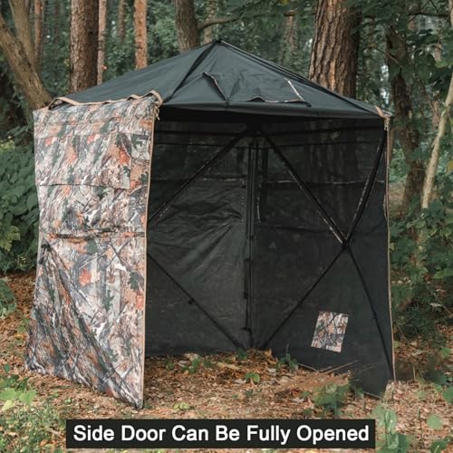 SSLW Tenda da Caccia Trasparente   Tenda da Terra Pop up per 2 3 Persone con Borsa per Il Trasporto, Tende da Caccia Portatili Resilienti a 270 Gradi per Caccia a Cervi E Tacchini : Amazon.it: Sport e tempo libero