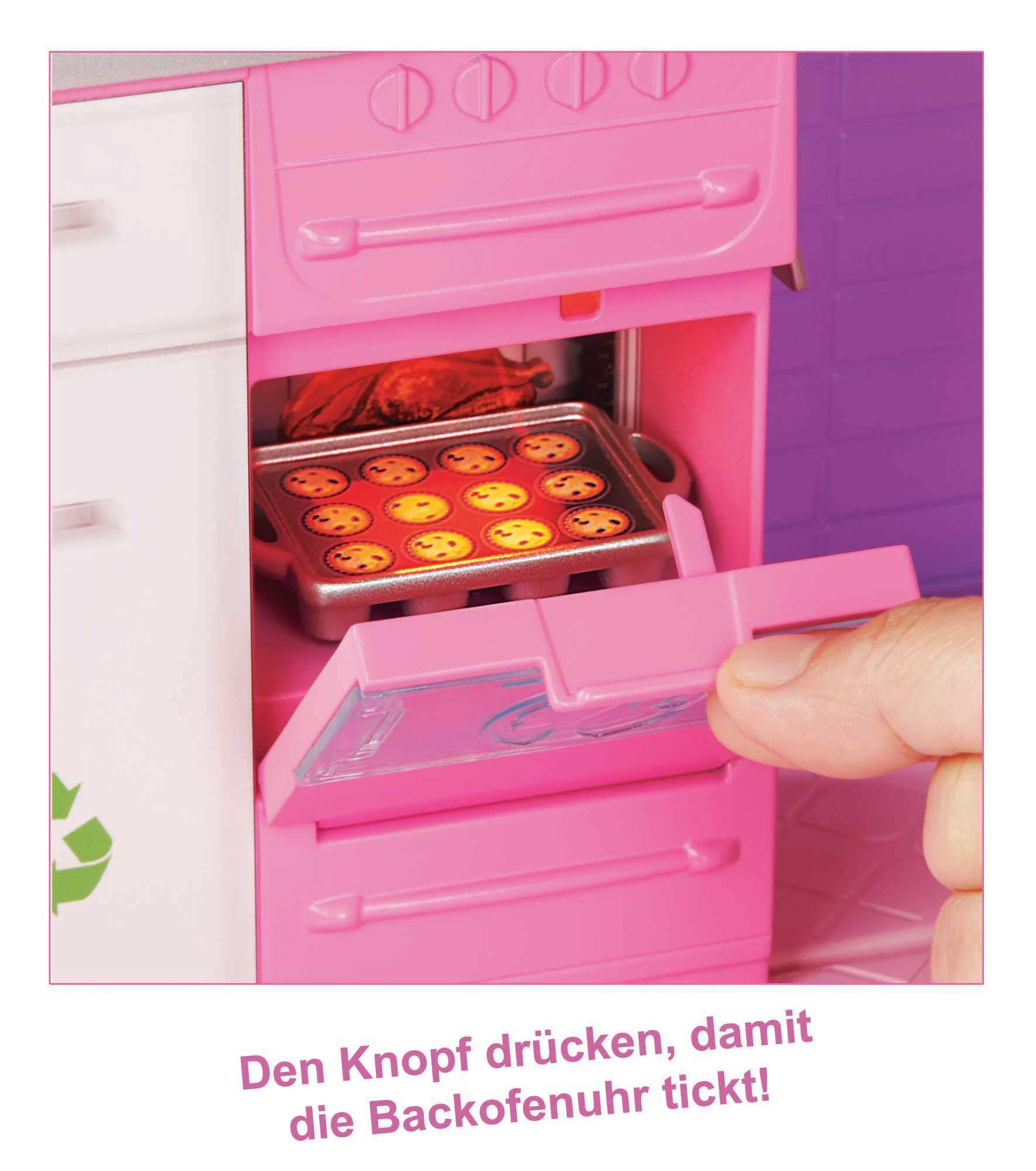 Barbie Puppenhaus Traumvilla möbliert 3 stöckig 8 Zimmer Pool Rutsche Aufzug 70 Accessoires ab 3 Jahre GNH53