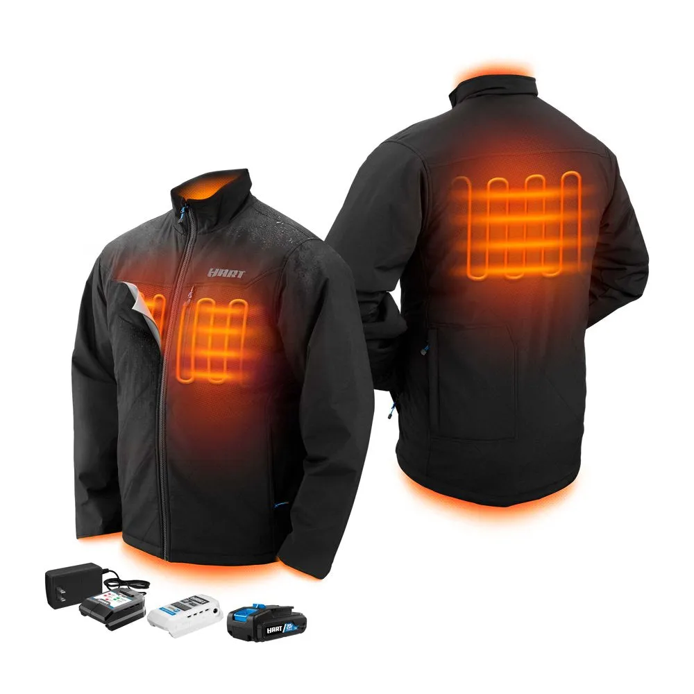 HART 20 Volt Men'S Heated Medium Duty Jacket Kit, Medium
