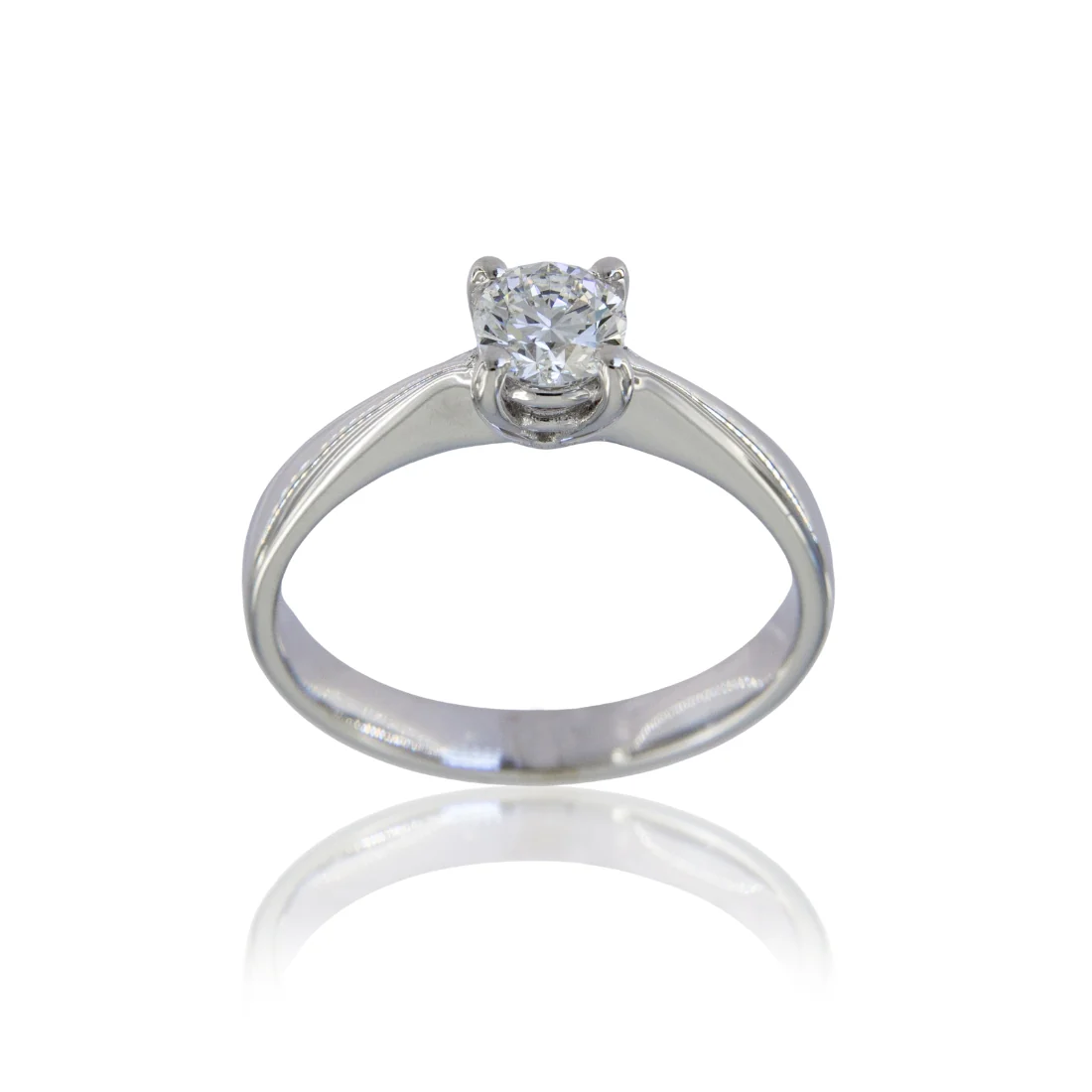 Solitario a griff brillante ct 0,50 colore F purezza VS1 certificato IGI