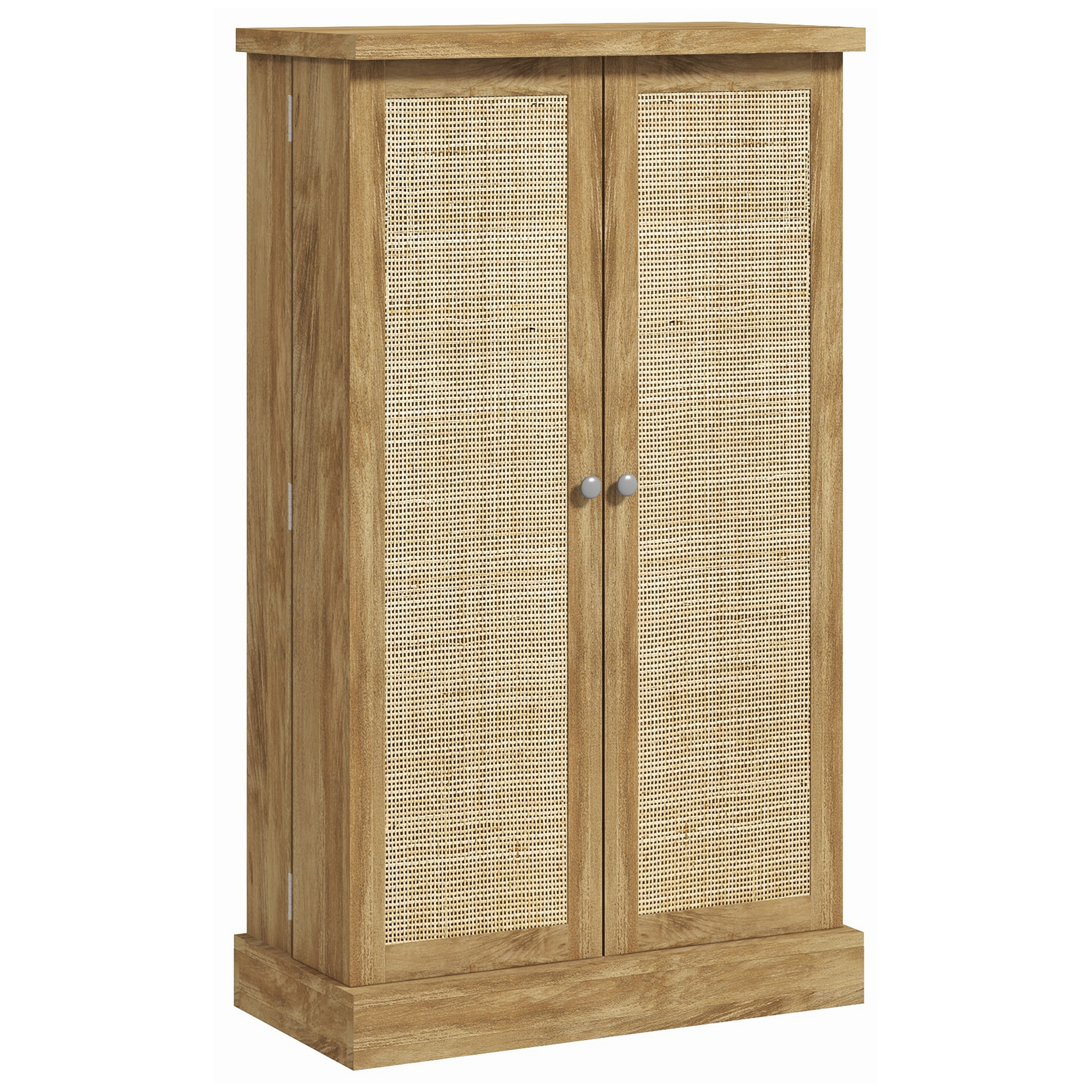 HOMCOM Buffet Küche Küchenmöbel Aufbewahrung mit 12 Regalen an Türen verstellbar 60 x 30 x 104 cm Naturholzoptik