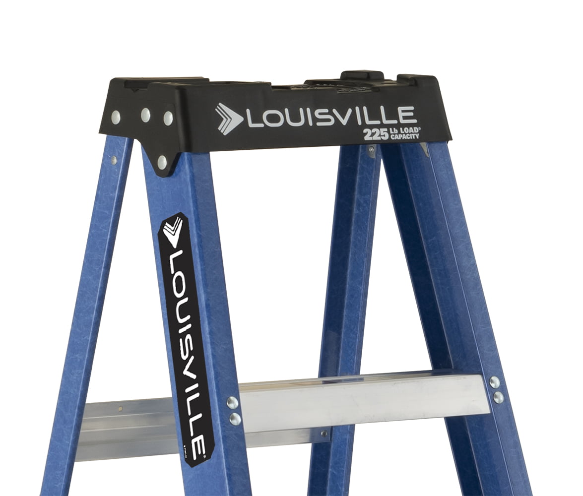 2025 Louisville Glasvezelladder van 6 voet, Bereik van 10 voet, Draagvermogen van 225 lb, Model W-3217-06