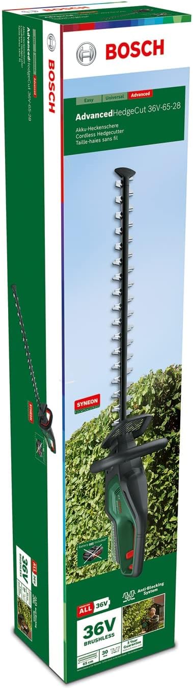 Bosch Akku-Heckenschere AdvancedHedgeCut 36V-65-28 (1x 2,0-Ah-Akku, 36-Volt-System, Messerlnge 65 cm, im Karton) - Testnote: sehr gut (Magazin: selbst ist der Mann)