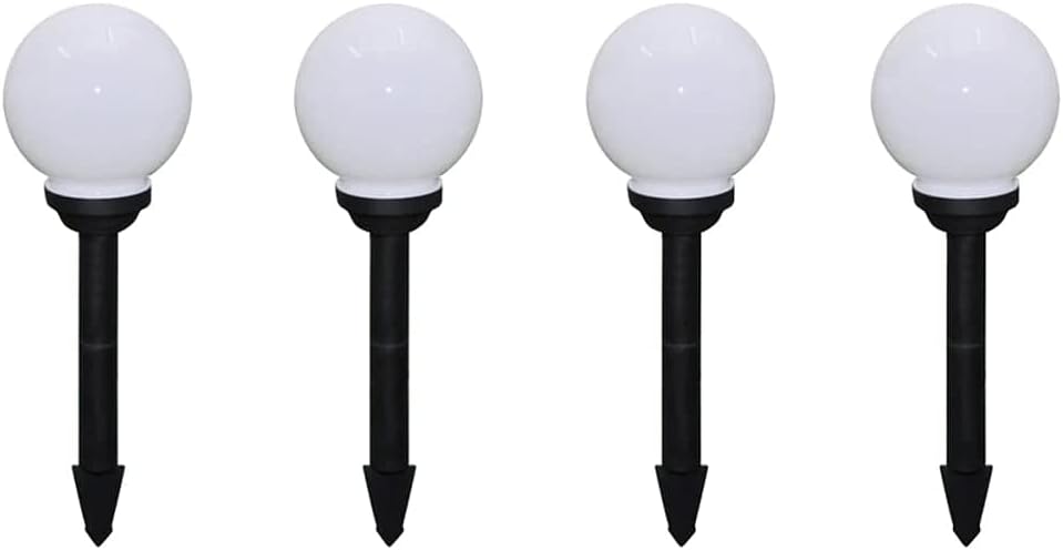 vidaXL 2x Wegeleuchte LED Kugel Solarkugel Gartenlampe Kugelleuchte Außenlampe Solarlampe Solarleuchte Außenleuchte Gartenleuchte 50cm mit Erdspieß