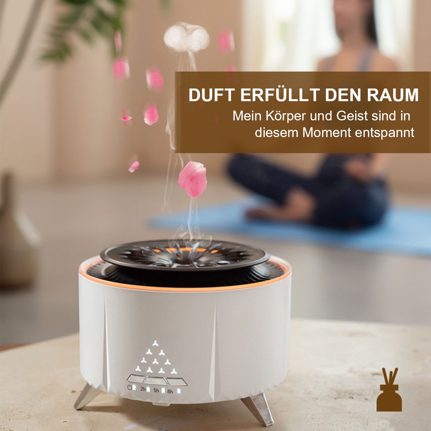 Luftbefeuchter Luftbefeuchter,Öle Diffusor,mit Nachtlicht,Zeitgesteuertes Design