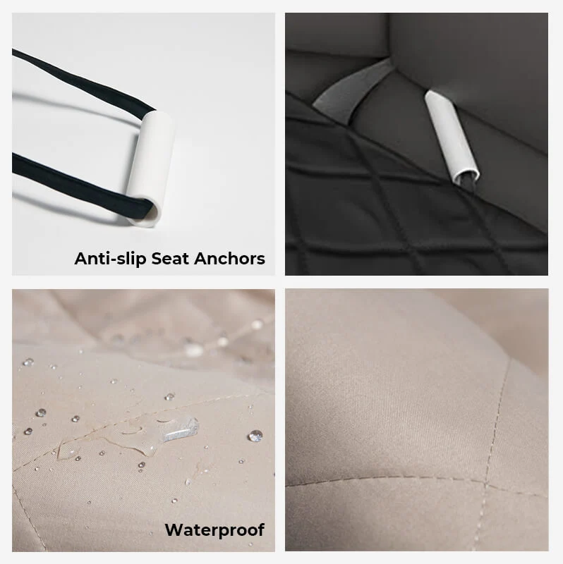 Dog Car Bed & Seat Cover | 2-in-1 | Anti-Slip | Waterproof | Machine Washable | 92x127cm