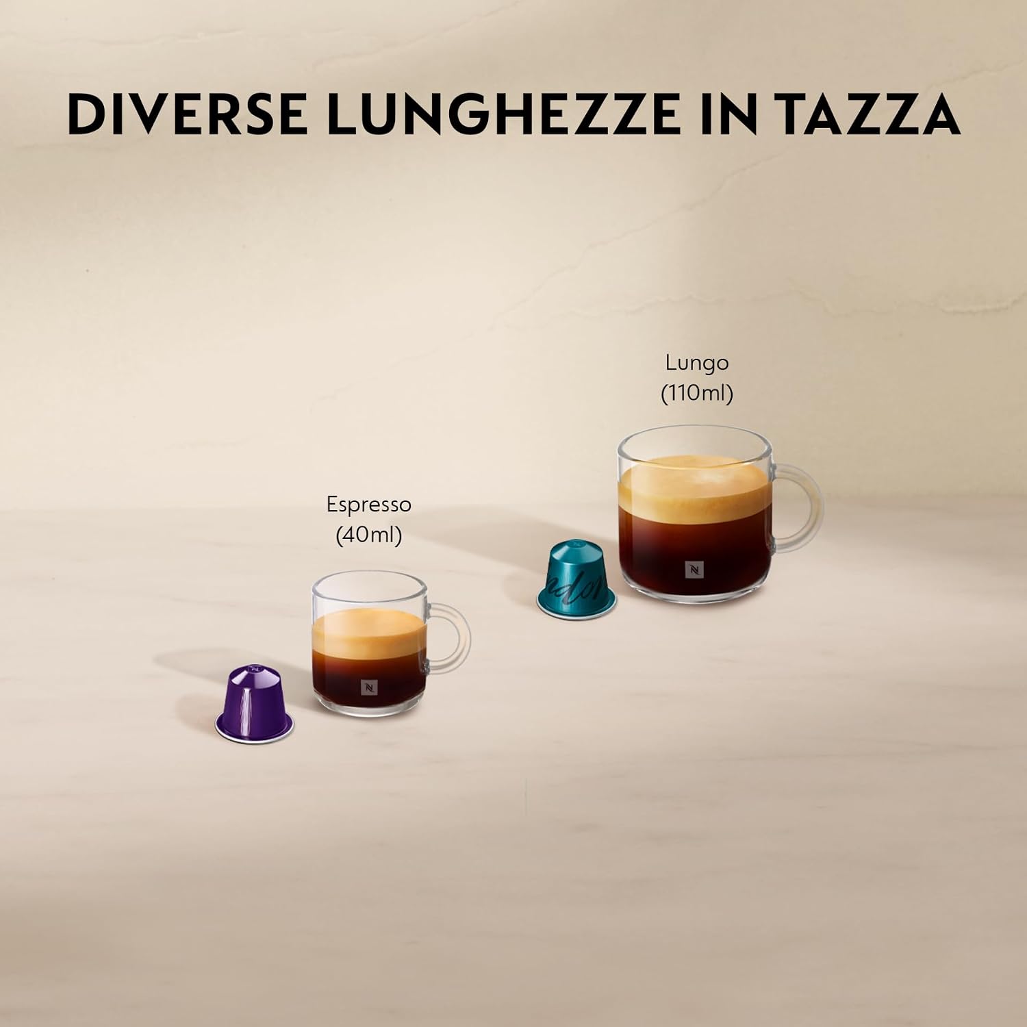 Nespresso De'Longhi Pixie EN127.S, Macchina da Caffè con Sistema Capsule Nespresso, Modalità ECO, Espresso e Caffè Lungo, Design Compatto, Pressione 19 Bar, 1260W, Silver