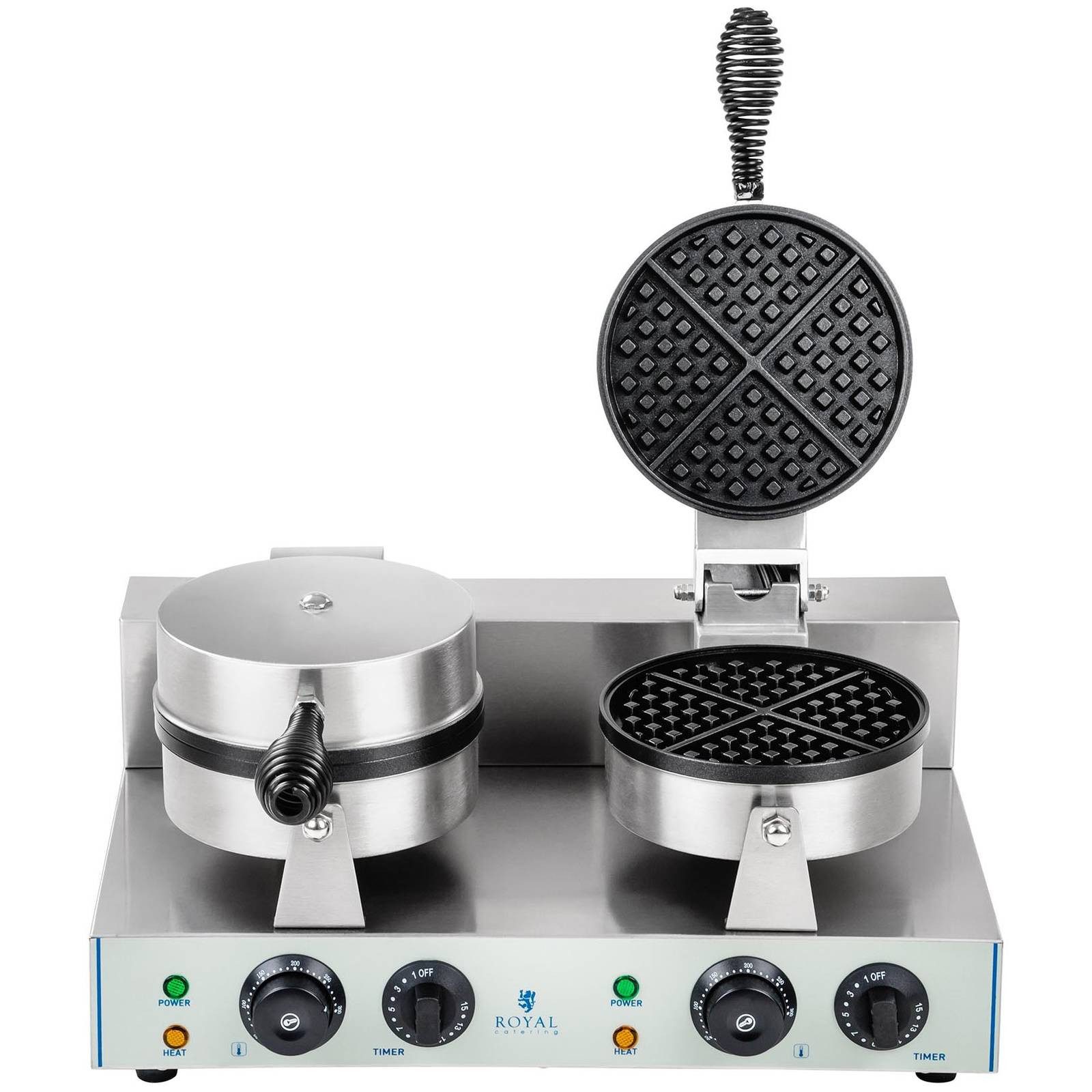 Waffeleisen Doppelwaffeleisen Doppel Waffelautomat Brüsseler Waffel Gastro rund