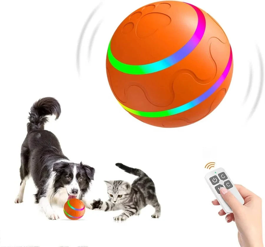 Interactive Motion-Activated Pet Ball �C Remote Control, LED Lights & 5�C6 Hour Battery