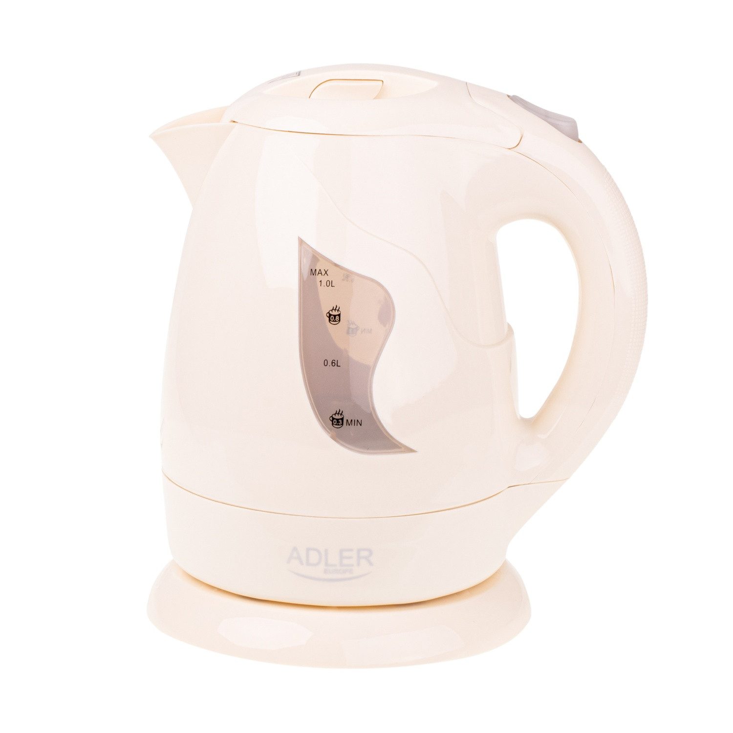 Wasserkocher AD 08 Wasserkocher 850 W - 1 L, 360° drehbar, Beige
