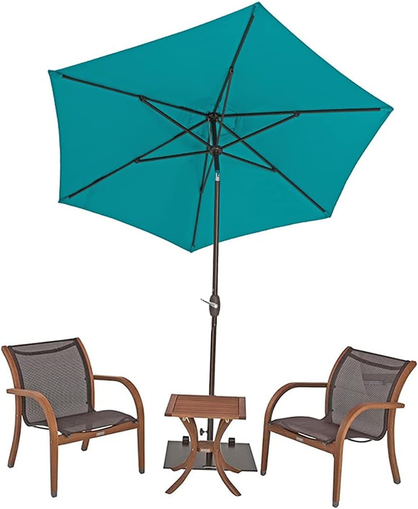 Strandschirm, 275 cm Aluminiumstange mit Druckknopf, neigbar, Sonnenschirm mit Kurbel, Gartenschirm für Strand, Pool, Terrasse, Garten good