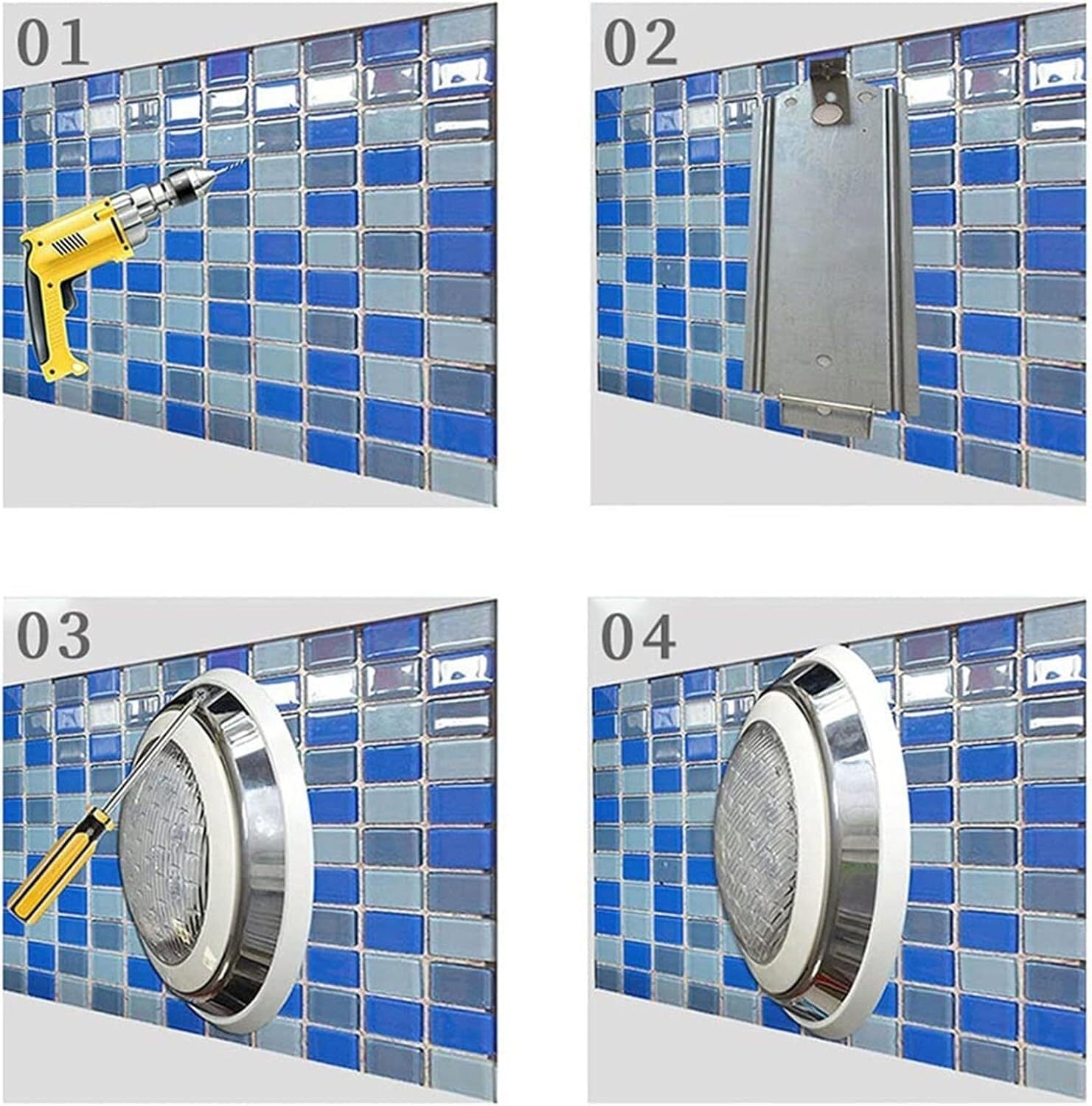 LED-Poolleuchte, Unterwasserlampe, für Brunnen mit Fernbedienung, Unterwasserbeleuchtung, RGB für Außenbereich, Garten, Pool (35 W (12 V))