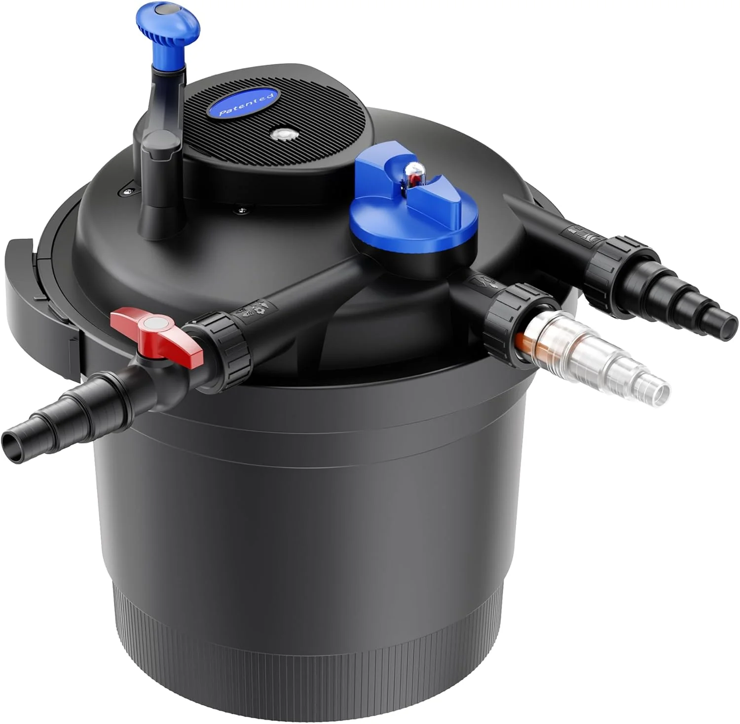 SunSun CPF-15000 drukfilter 10.000 l/u / 18 W UVC-eenheid, vijverdrukfilter voor vijvers tot 30.000 liter, vijverzuiveraar, filterinstallatie