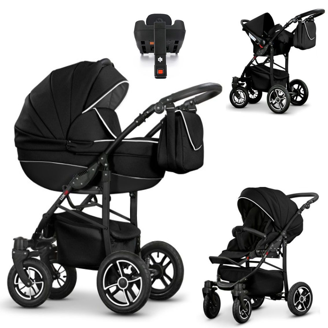 Kombi-Kinderwagen Craft Eco 5 in 1 inkl. Sportsitz, Autositz und Iso Base in 16 Farben